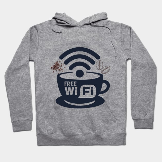 Sticker for business free wifi Hoodie by semlali55